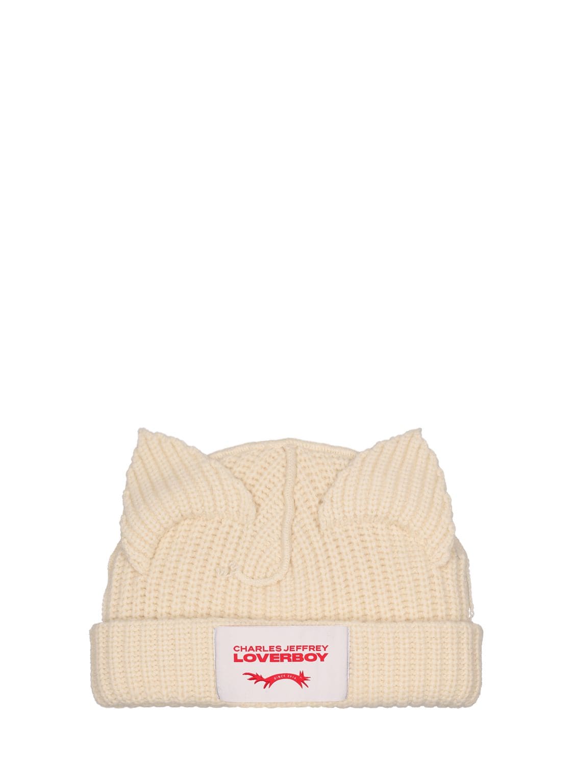 Charles Jeffrey Loverboy Chunky Ears Beanie In White