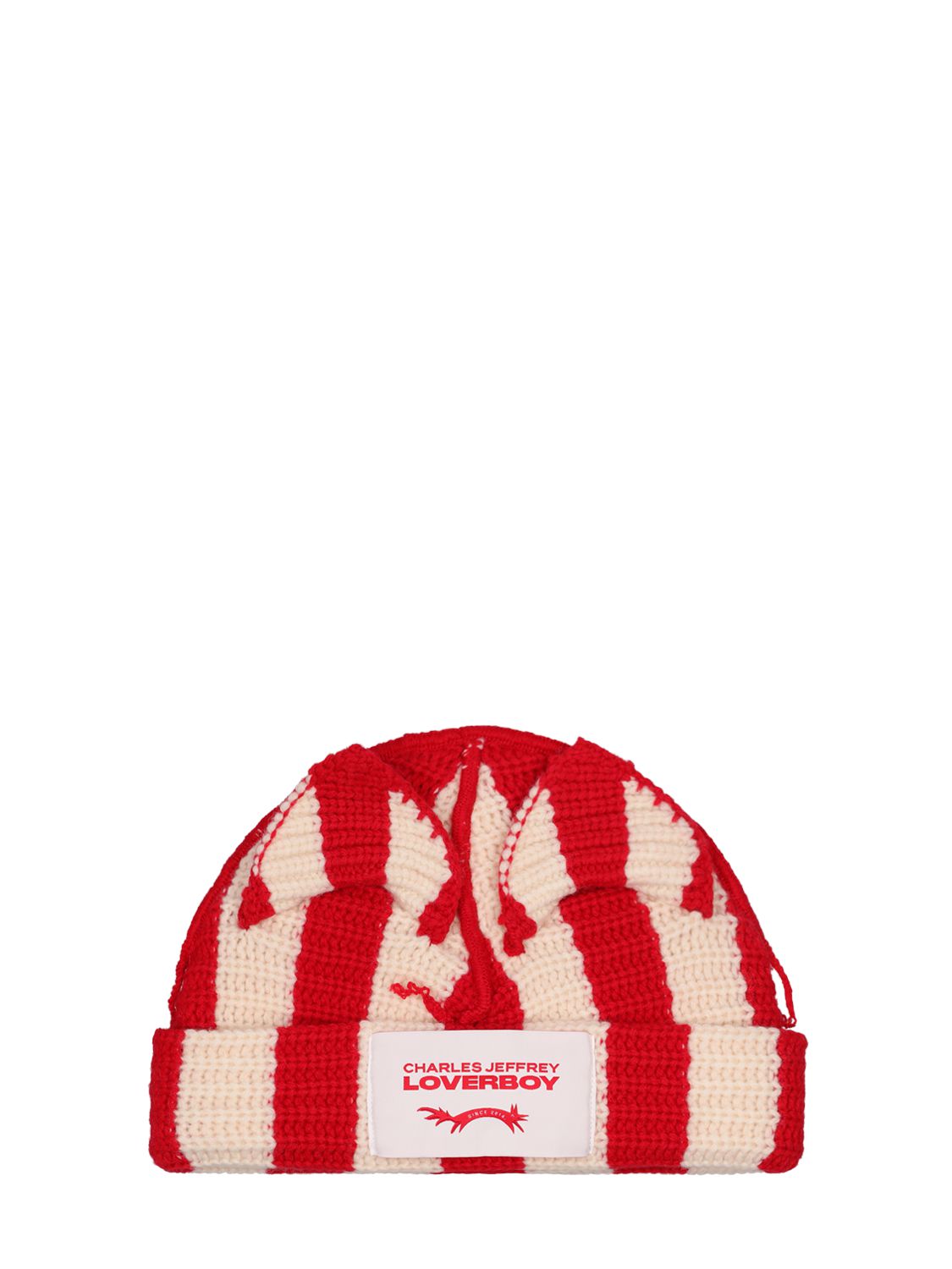 CHARLES JEFFREY LOVERBOY STRIPED EARS BEANIE