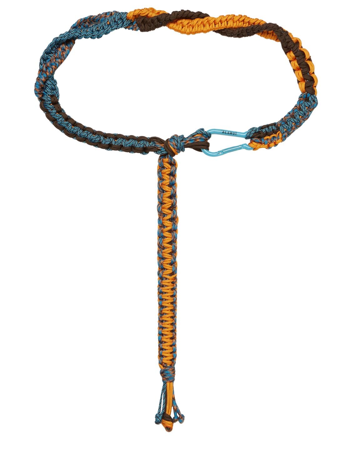 Alanui Rope Belt W/ Carabiner Closure In Orange,turquoise