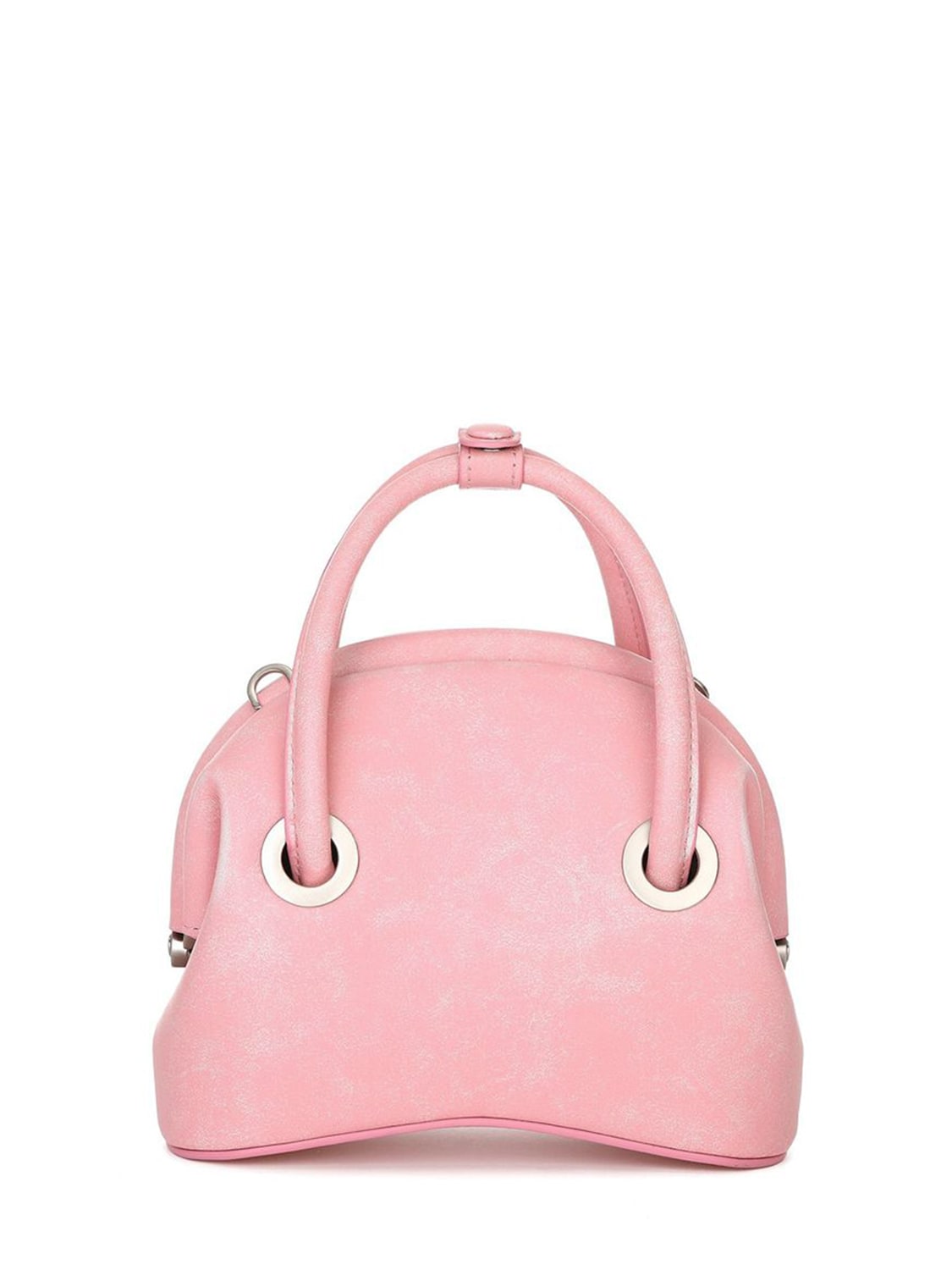 Osoi Mini Circle Leather Top Handle Bag In Vintage Pink