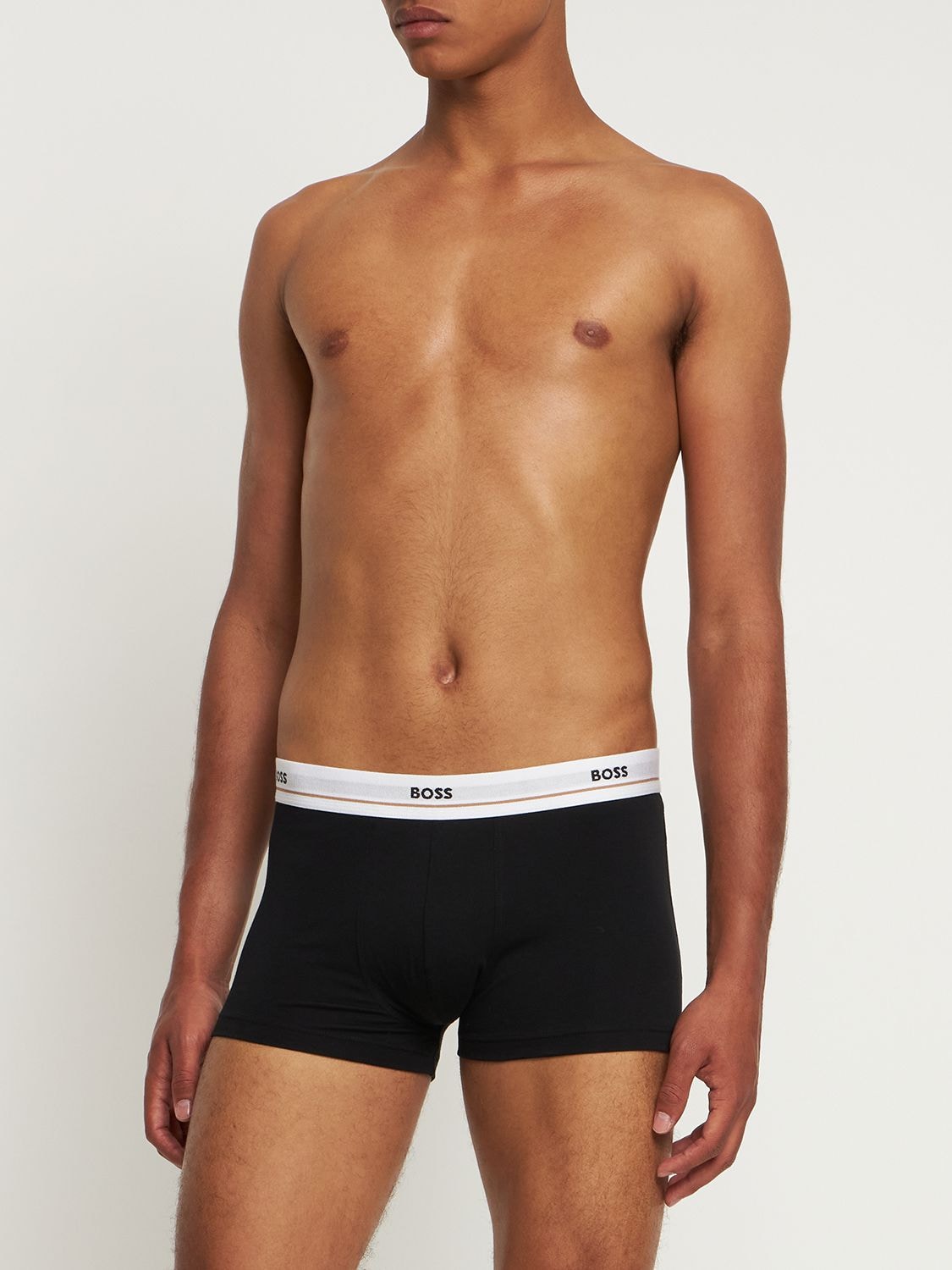 Shop Hugo Boss Pack Of 5 Logo Boxer Briefs In Black