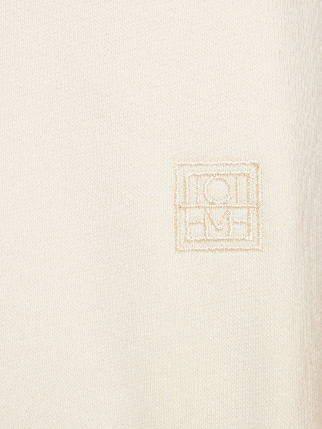 Shop Totême Cotton Crewneck Sweatshirt In White