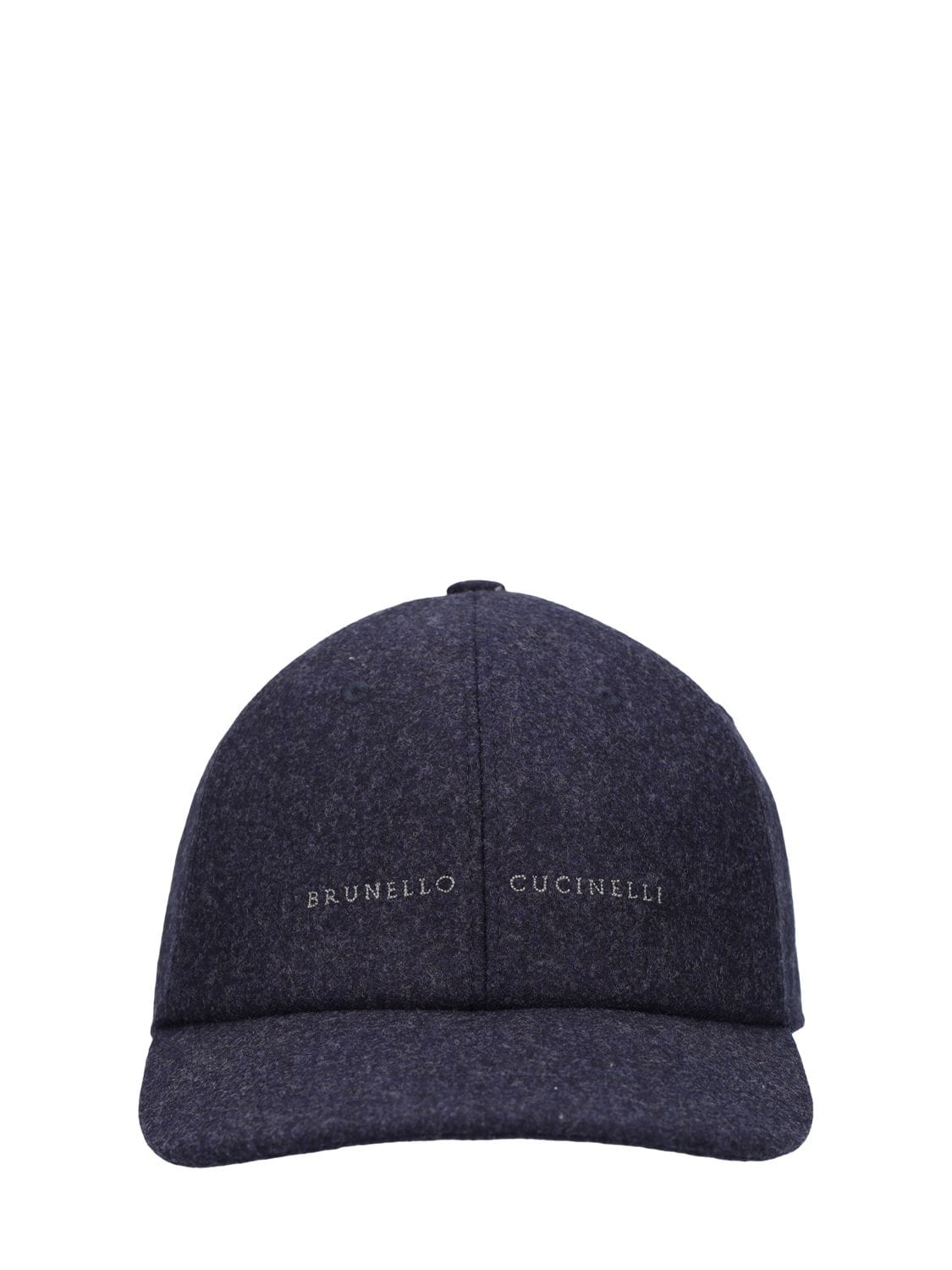 Brunello Cucinelli Logo Wool Flannel Baseball Cap In Black