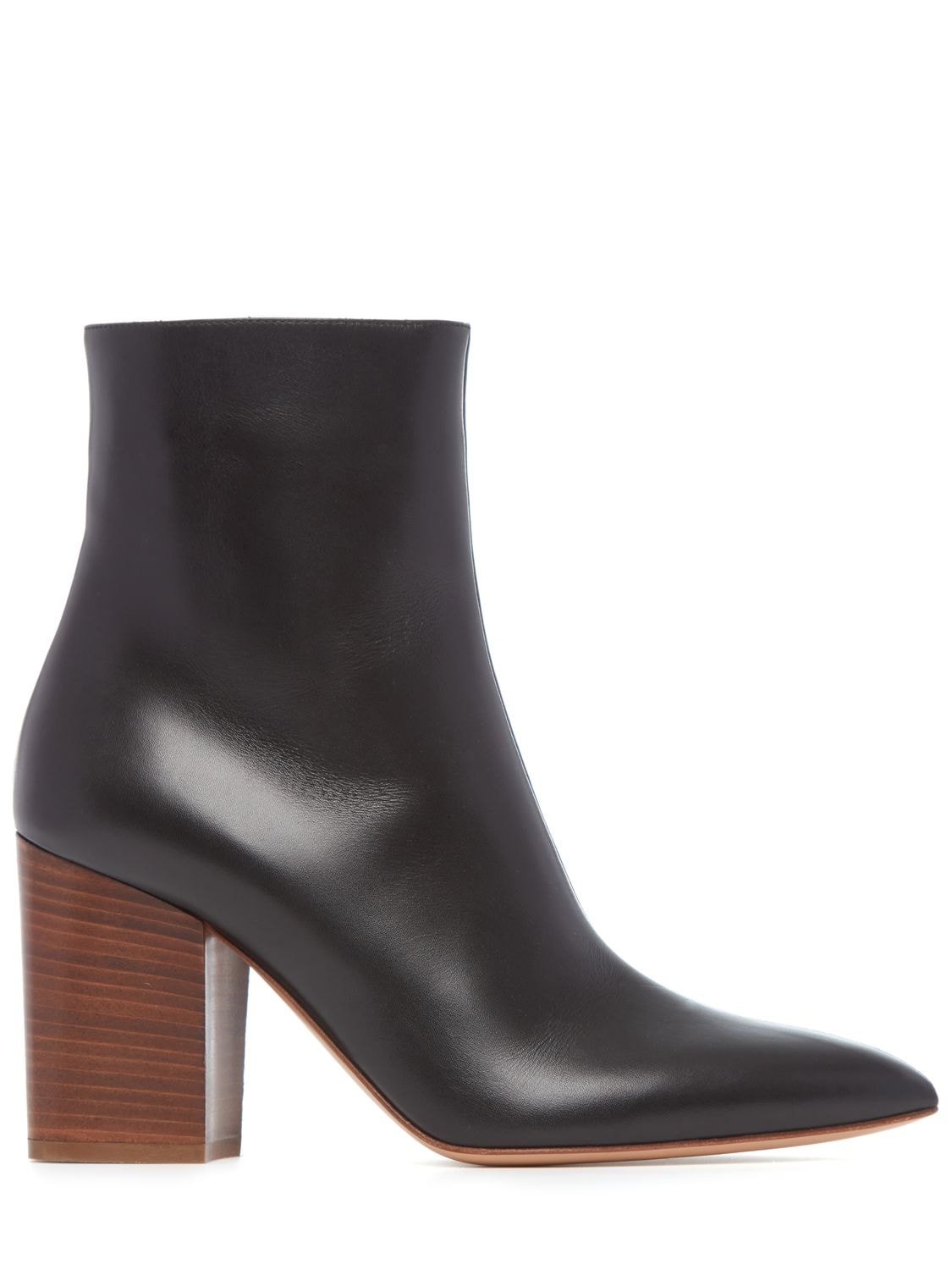 Gabriela Hearst 75mm Rio Leather Ankle Boots In Black