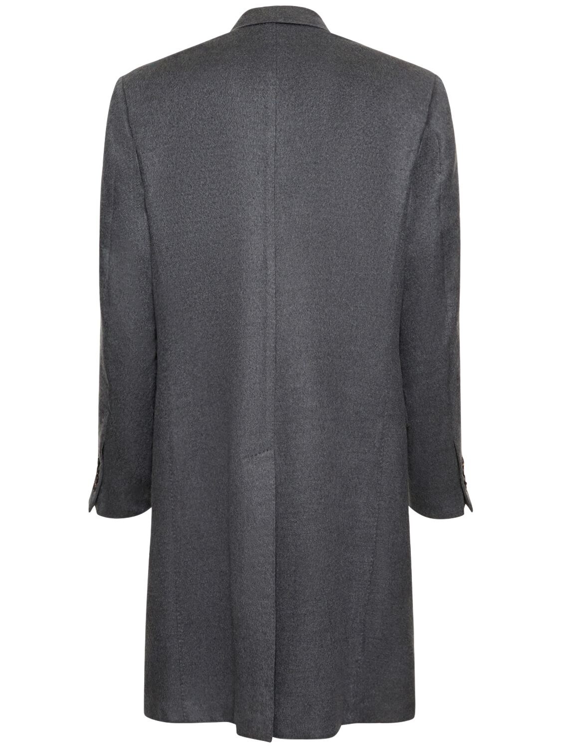 Shop Gabriela Hearst Samuel Silk Coat In Dark Grey