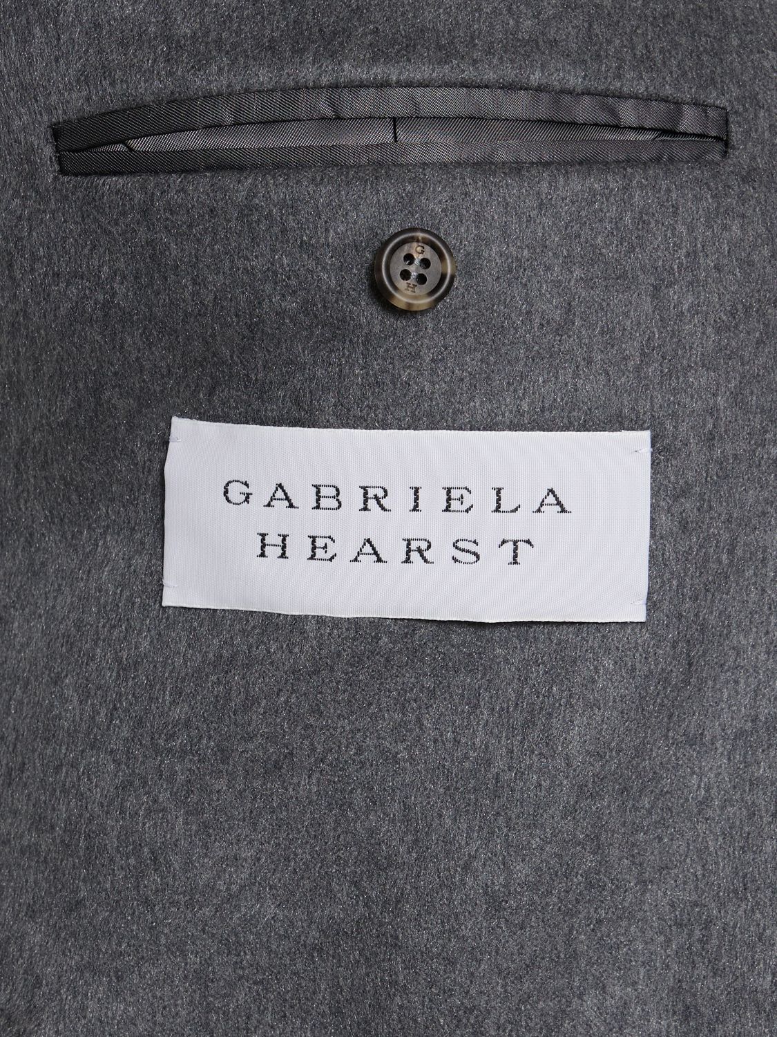 Shop Gabriela Hearst Samuel Silk Coat In Dark Grey