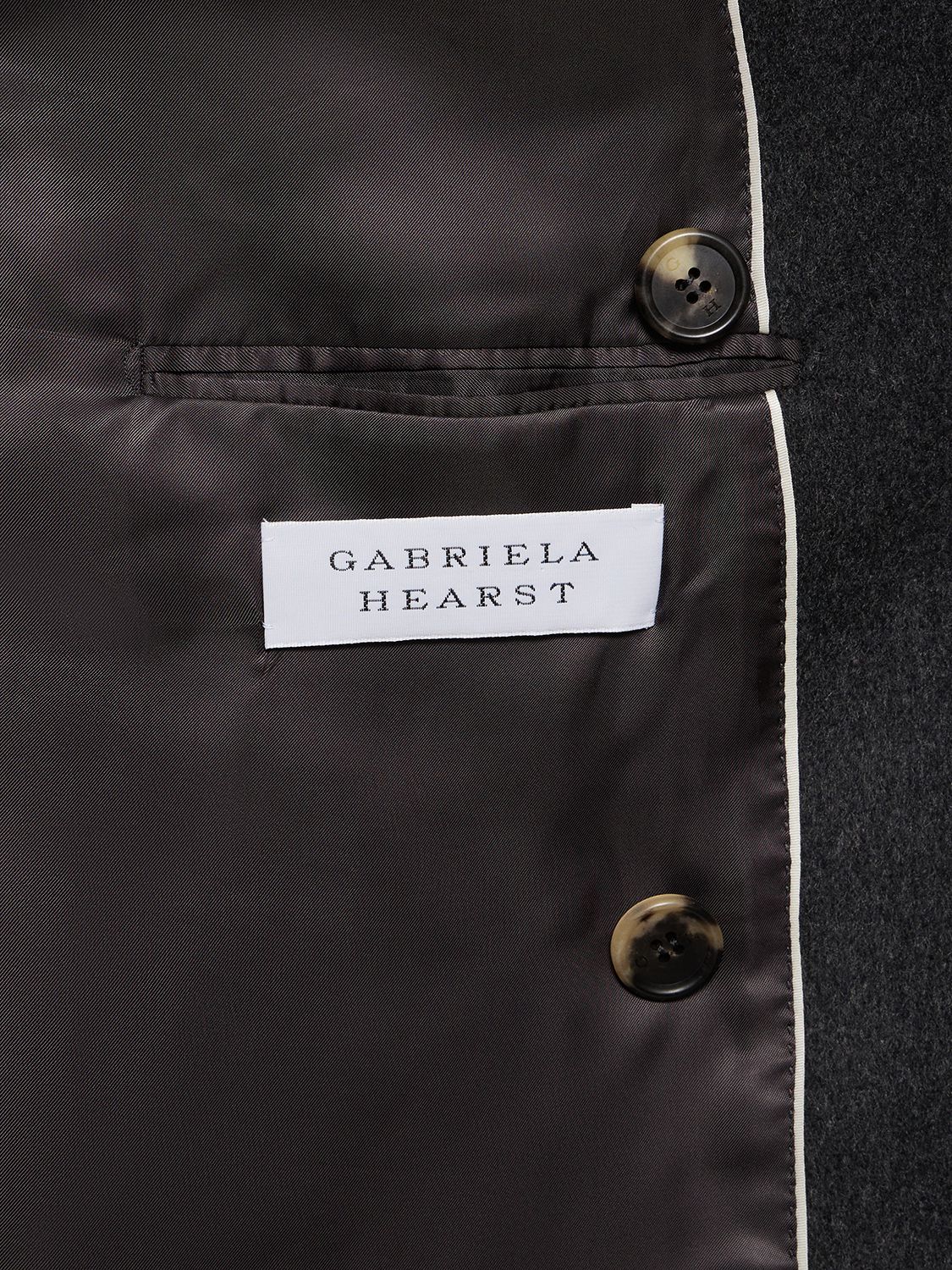 Shop Gabriela Hearst Cassidy Pea Coat In Charcoal