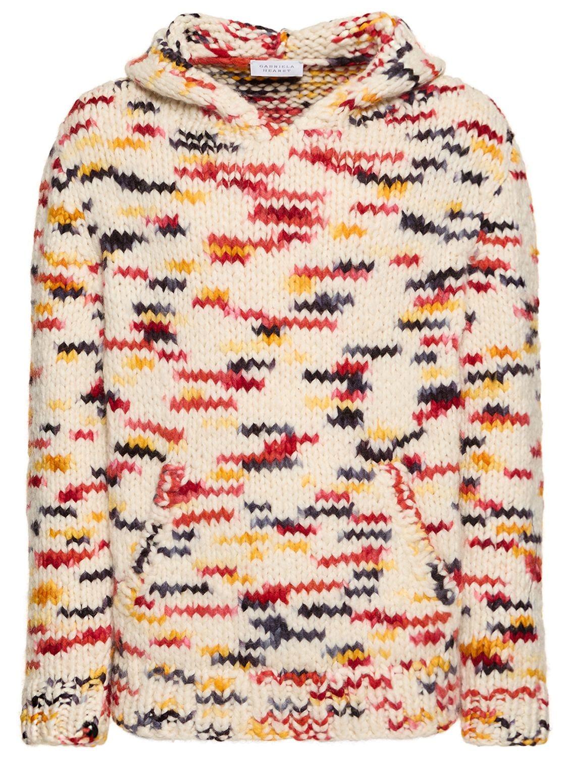 Gabriela Hearst Carlton Hooded Knit Sweater In Multicolor