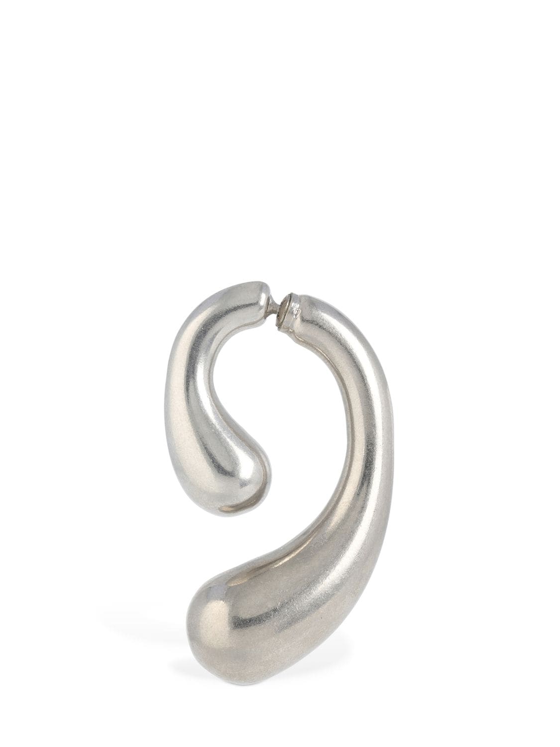 Panconesi P Brass Earrings In Silver
