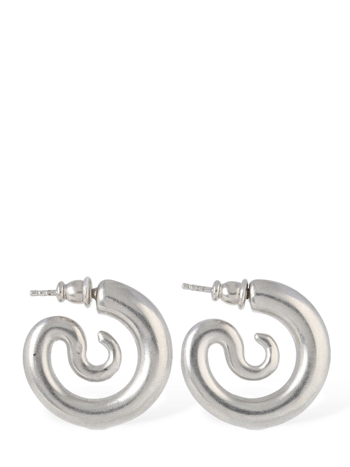 Shop Panconesi Xs Serpent Hoop Earrings In Silver