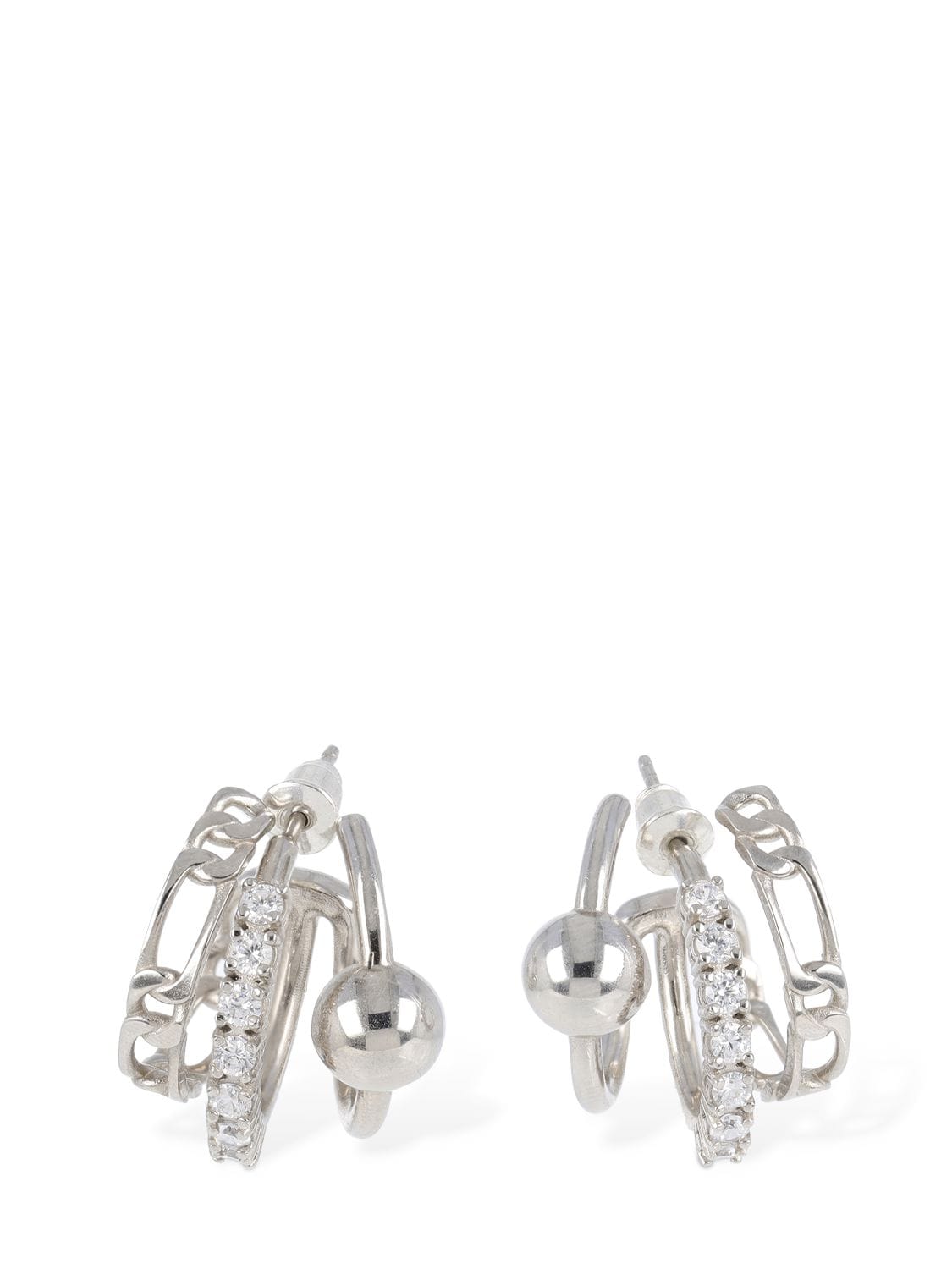 Panconesi Famiglia Stellar Hoop Earrings In Silver