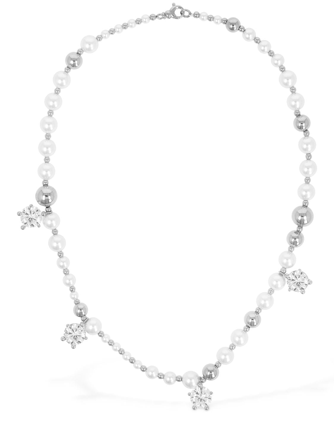 Panconesi Perla Collar Necklace In White,crystal