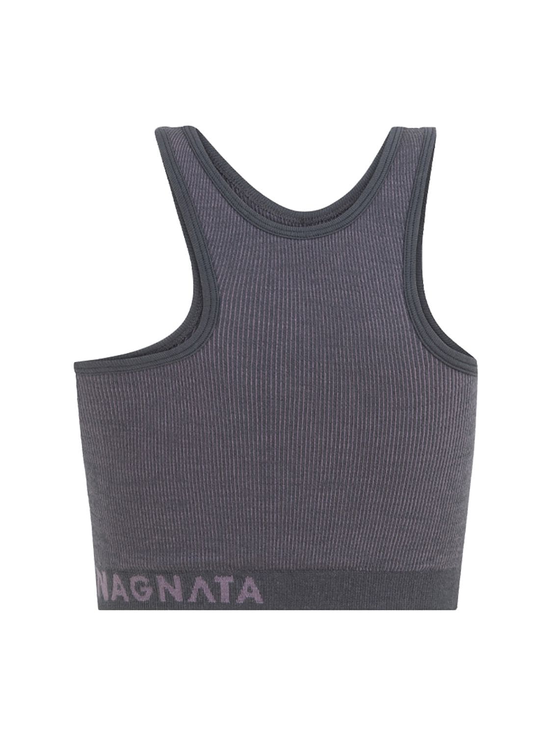 Shop Nagnata Yang Wool Blend Bra Top In Grey