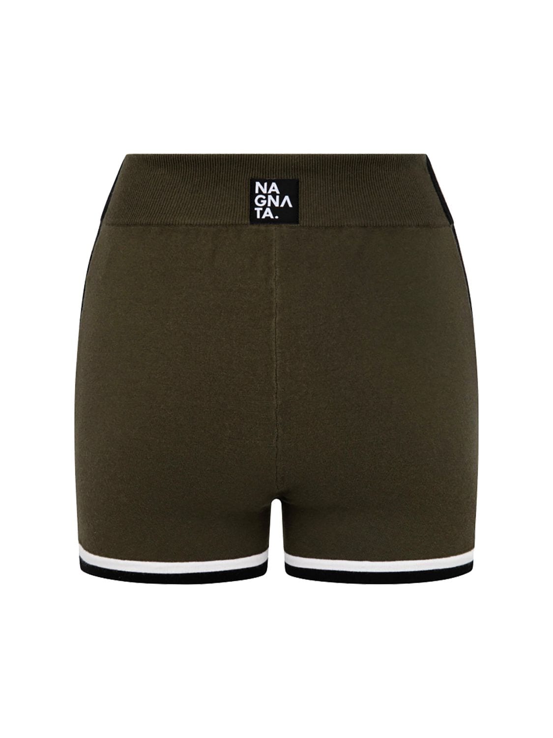 Shop Nagnata Retro Wool Blend Shorts In Green