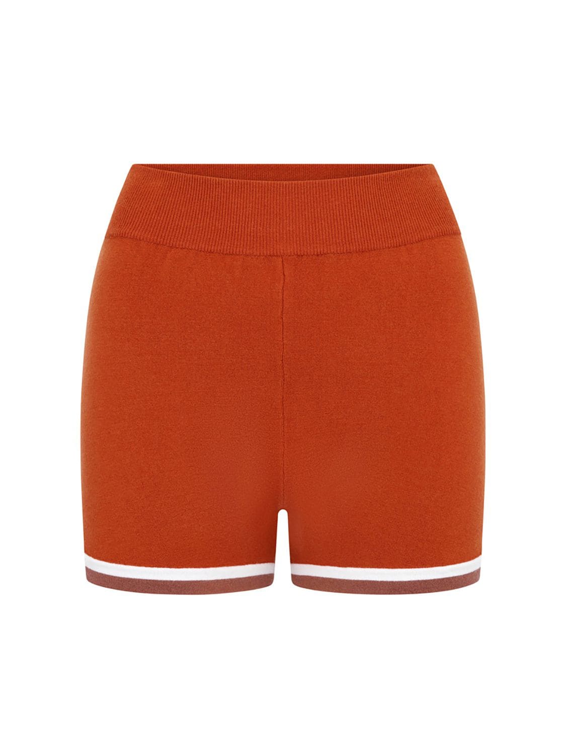Nagnata Retro Wool Blend Shorts In Orange