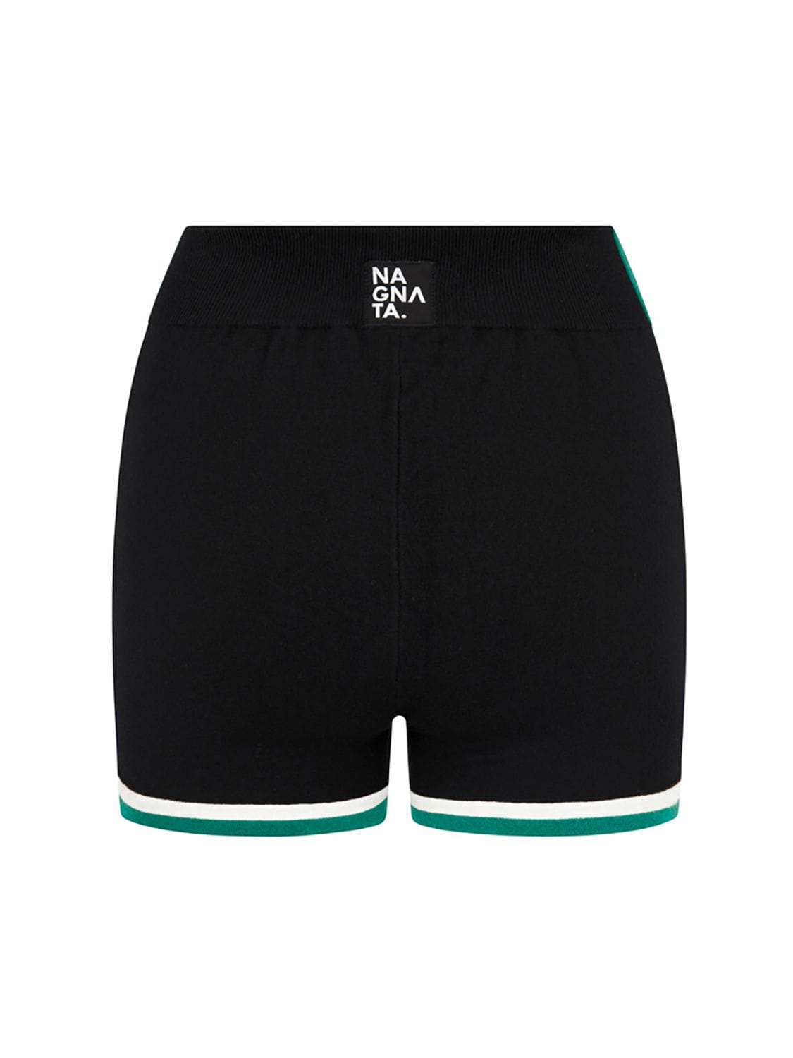 Shop Nagnata Retro Wool Blend Shorts In Black