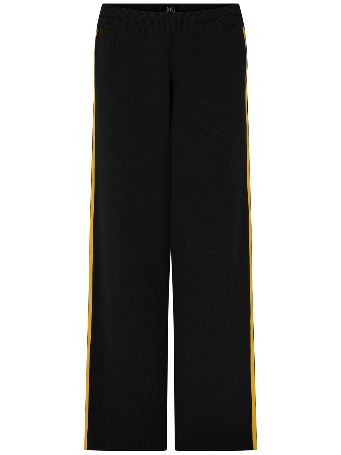 Nagnata Side Snap Cotton Track Pants In Black
