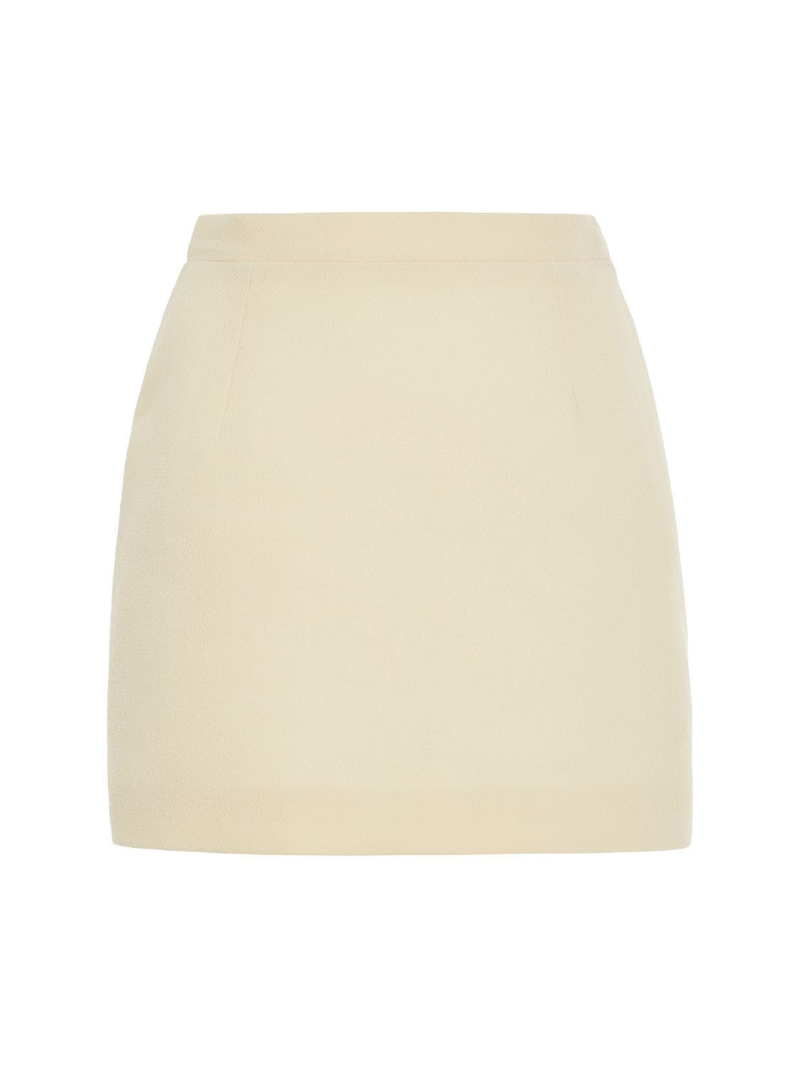 Alessandra Rich Tweed Wool Bouclé Mini Skirt In Ivory