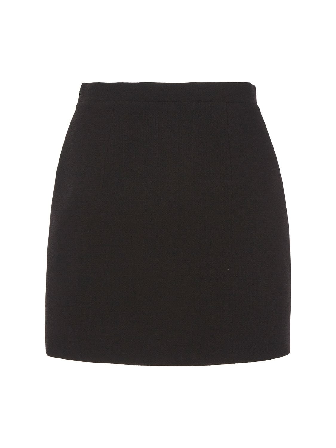 Shop Alessandra Rich Tweed Bouclé Mini Skirt In Black