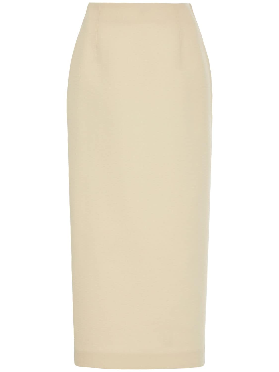 Shop Alessandra Rich Tweed Bouclé Midi Skirt In Ivory