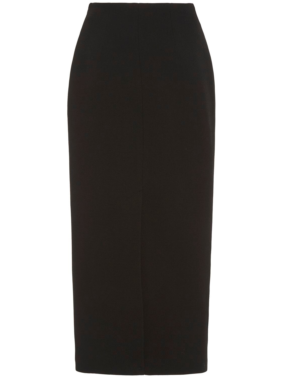 Shop Alessandra Rich High Waist Tweed Bouclé Midi Skirt In Black
