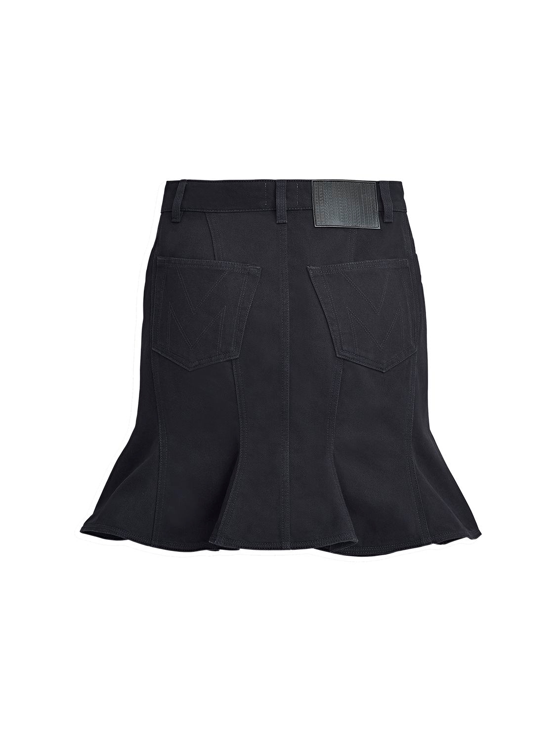 Shop Marc Jacobs Fluted Denim Mini Skirt In Black
