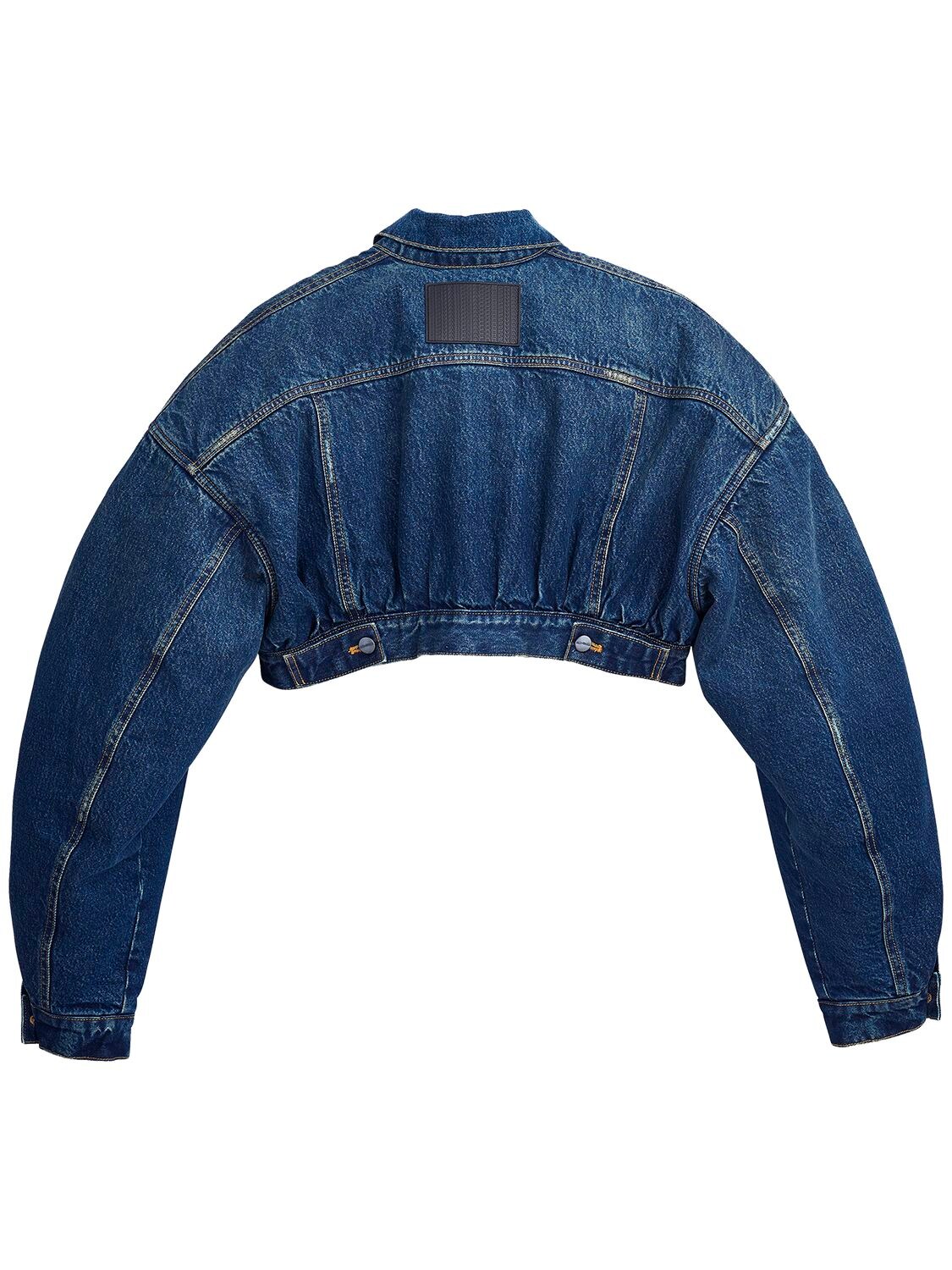Shop Marc Jacobs Cropped Padded Jacket In Blue
