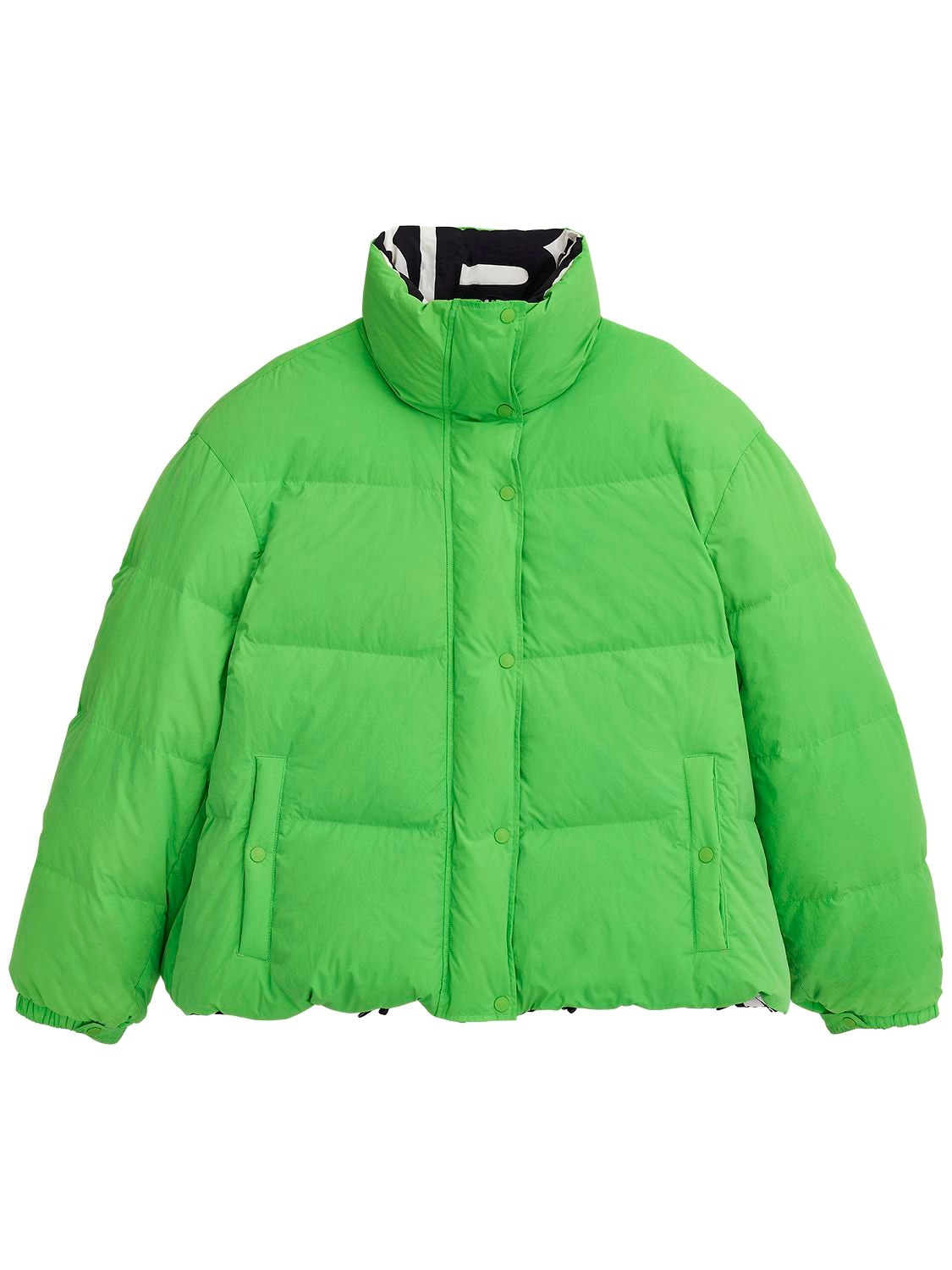 Marc Jacobs Reversible Puffer Jacket In Lime Green