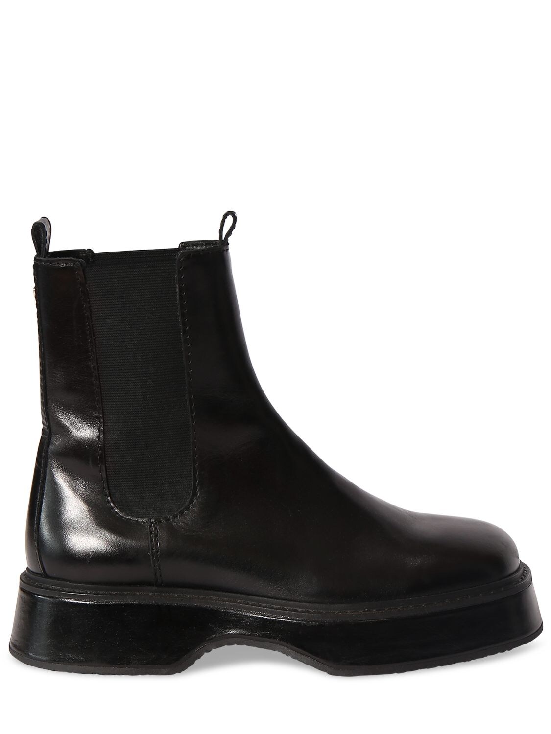 AMI ALEXANDRE MATTIUSSI 30MM LEATHER ANKLE BOOTS