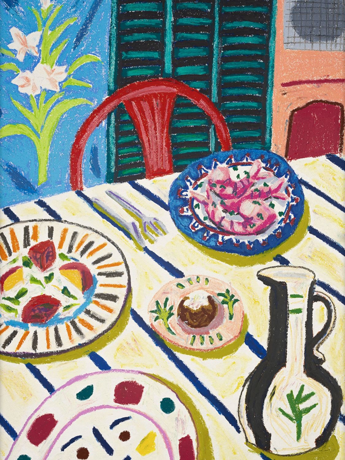 Paper Collective Tapas Dinner Print In Multicolor
