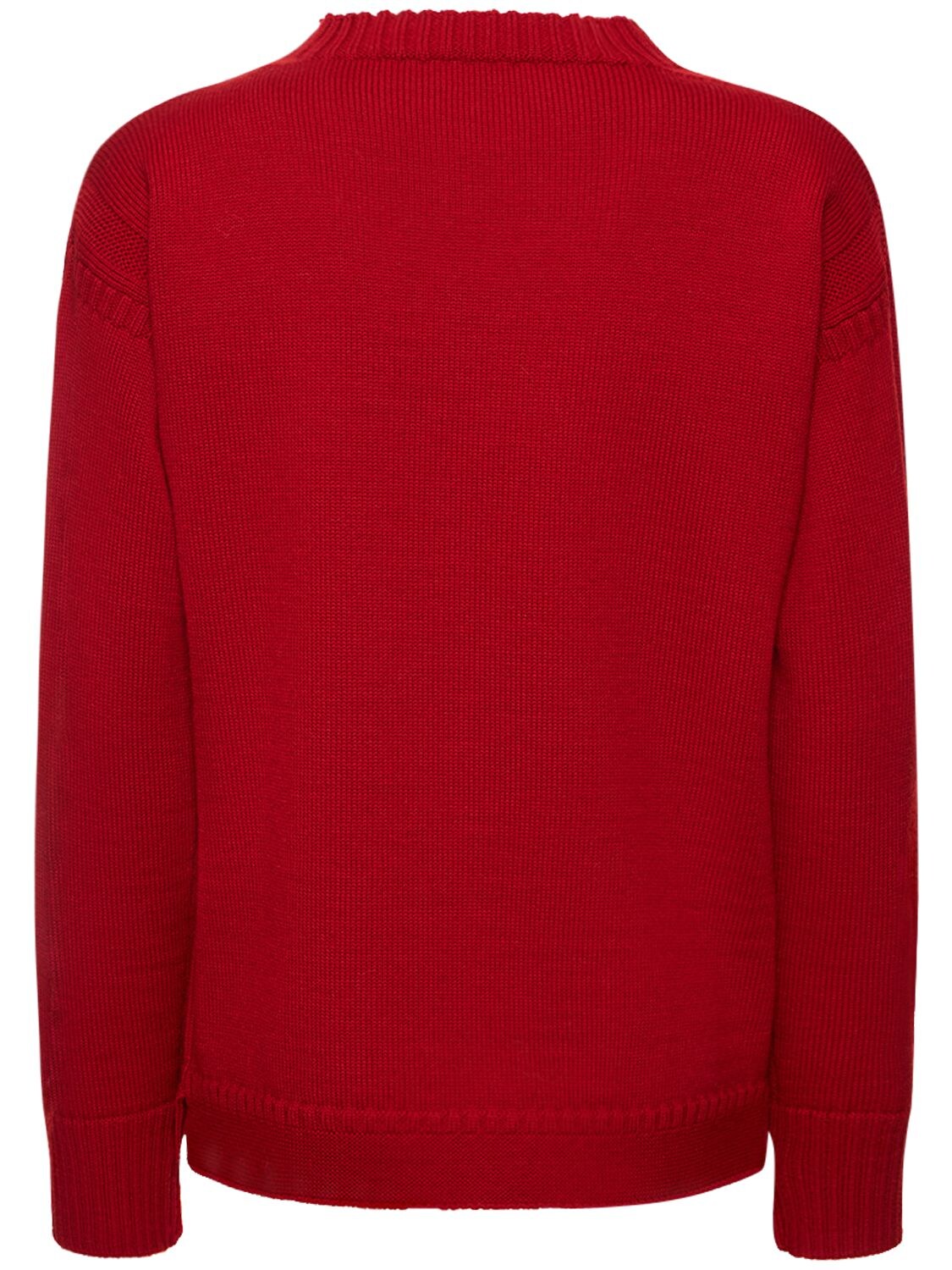Shop Totême Wool Knit Sweater In Red