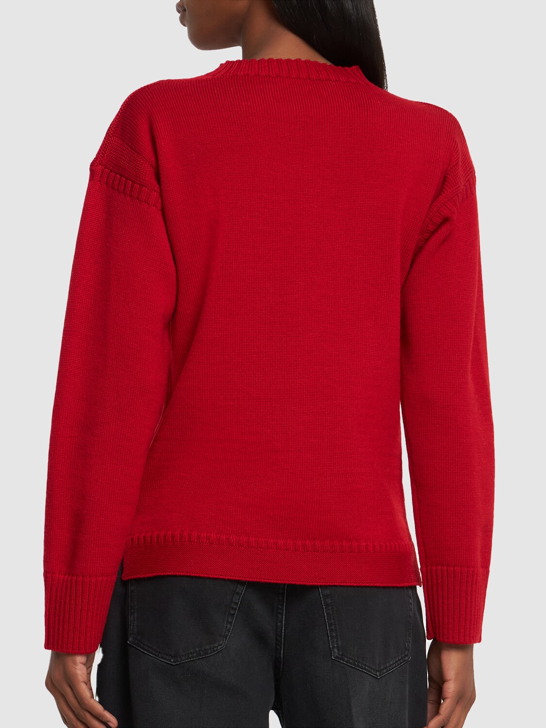 Shop Totême Wool Knit Sweater In Red
