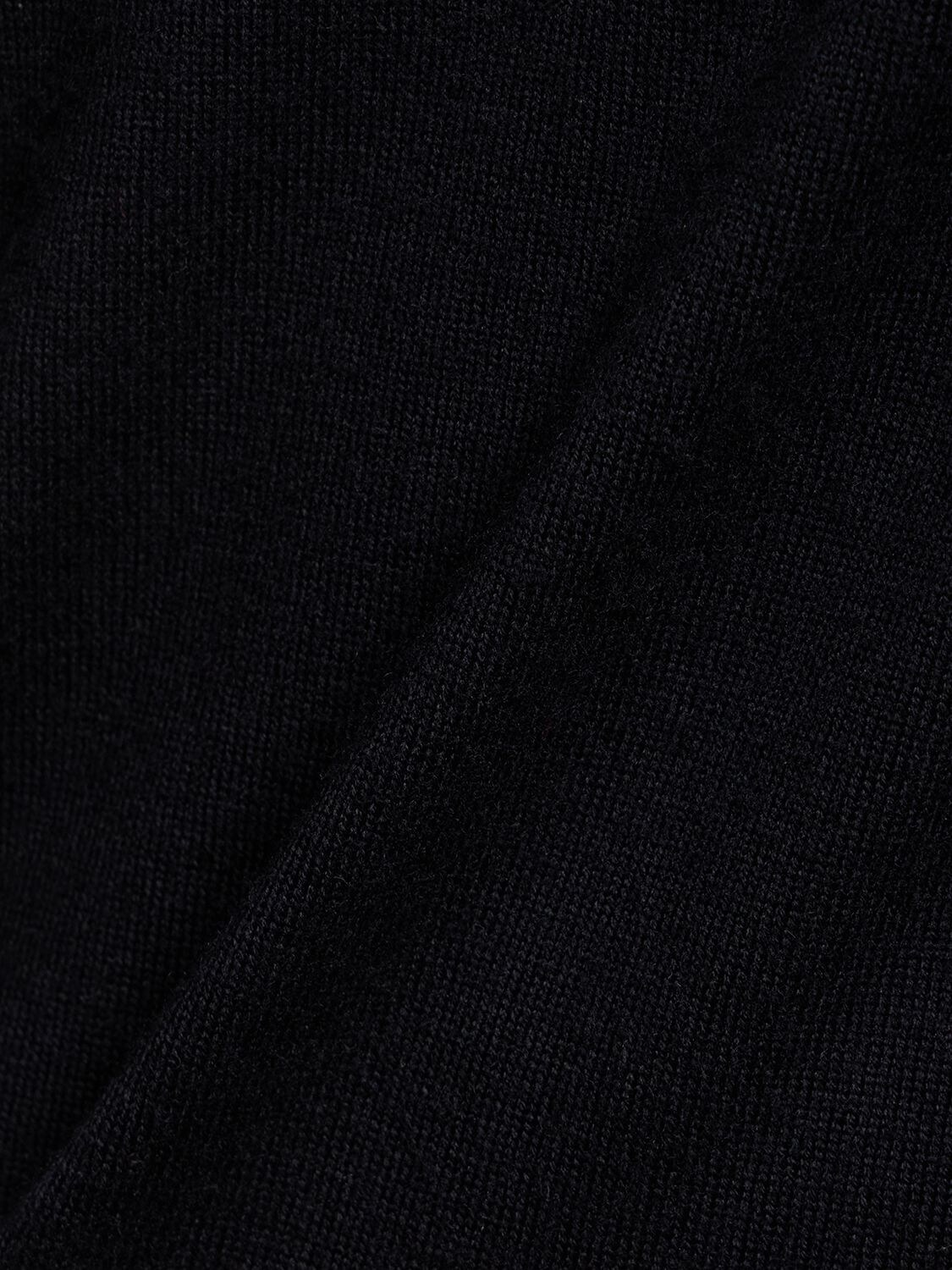 Shop Totême Ribbed Wool Top In Black