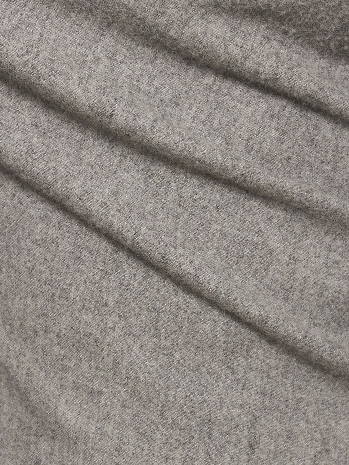 Shop Totême Twisted Flannel Wool Blend Top In Light Grey