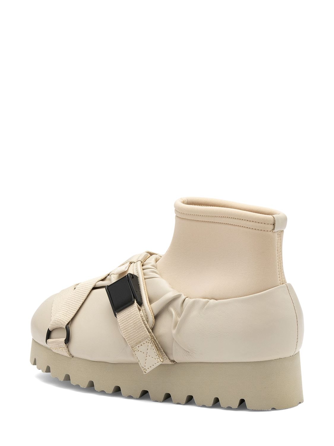 Shop Yume Yume Camp High Faux Leather Shoes In Beige