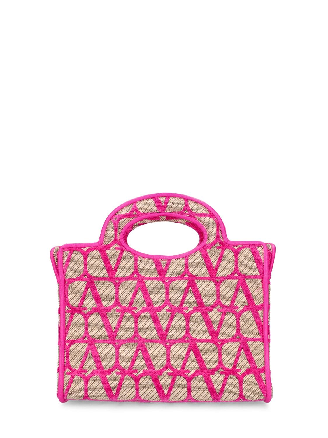 Valentino Garavani Mini Le Troisième Toile Iconographe Bag In Natural,pink Pp