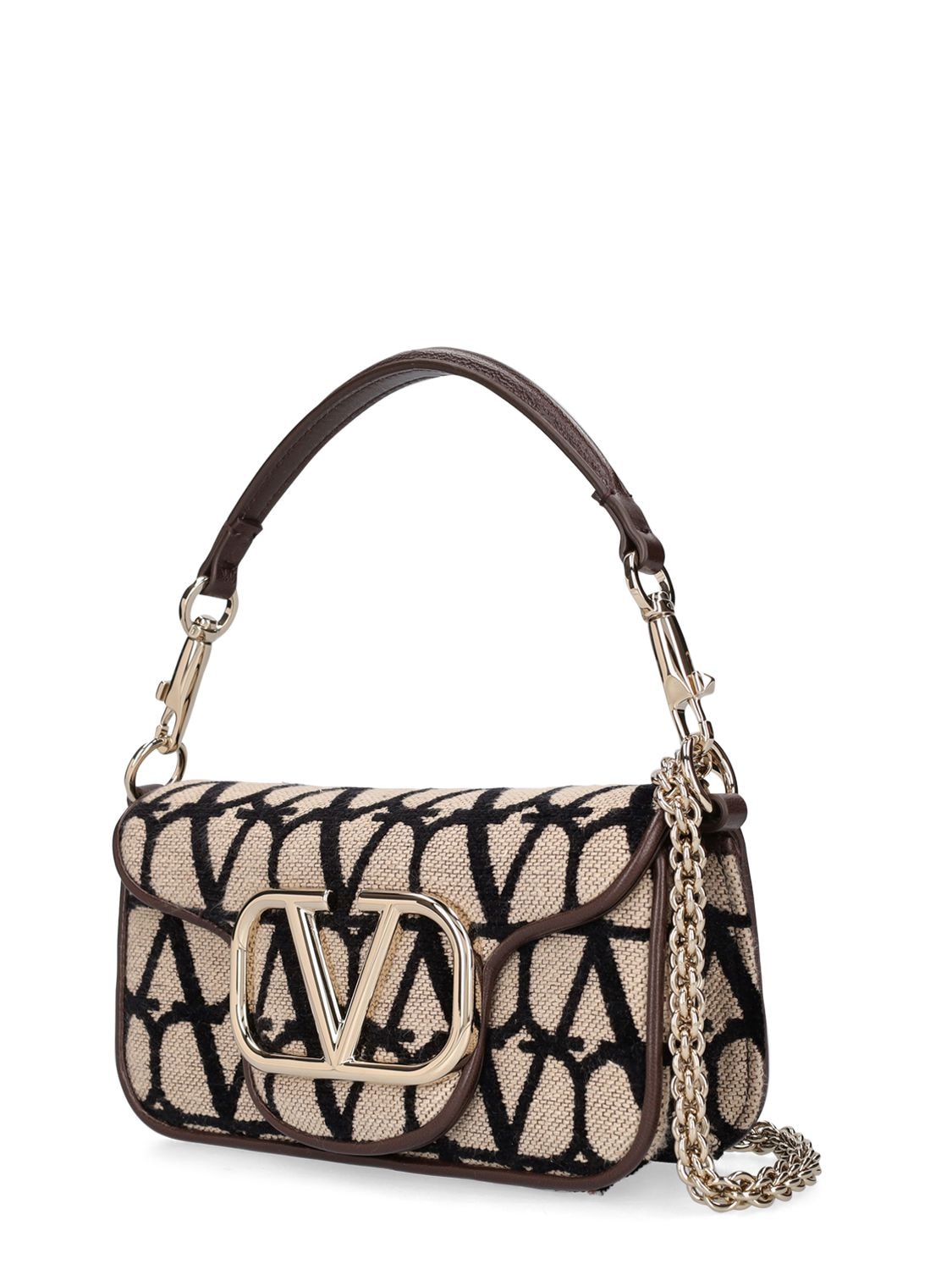 Shop Valentino Small Locò Toile Iconographe Bag In Brown