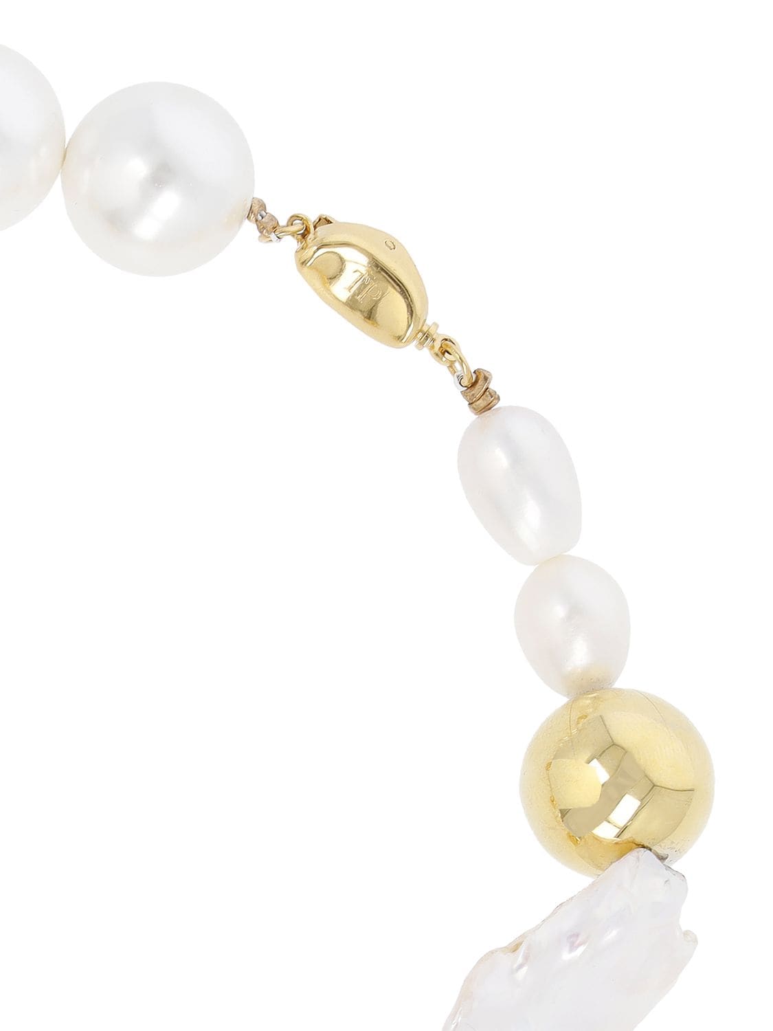 Shop Timeless Pearly Multi Charm Pearl Collar Necklace In 珍珠色,金色