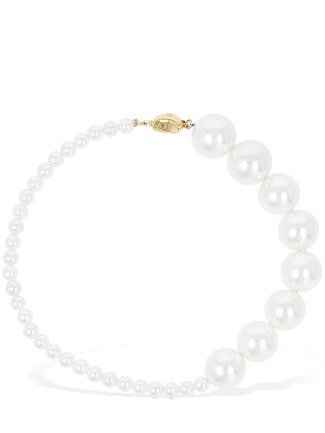 Timeless Pearly Gradient Pearl Collar Necklace In 珍珠色