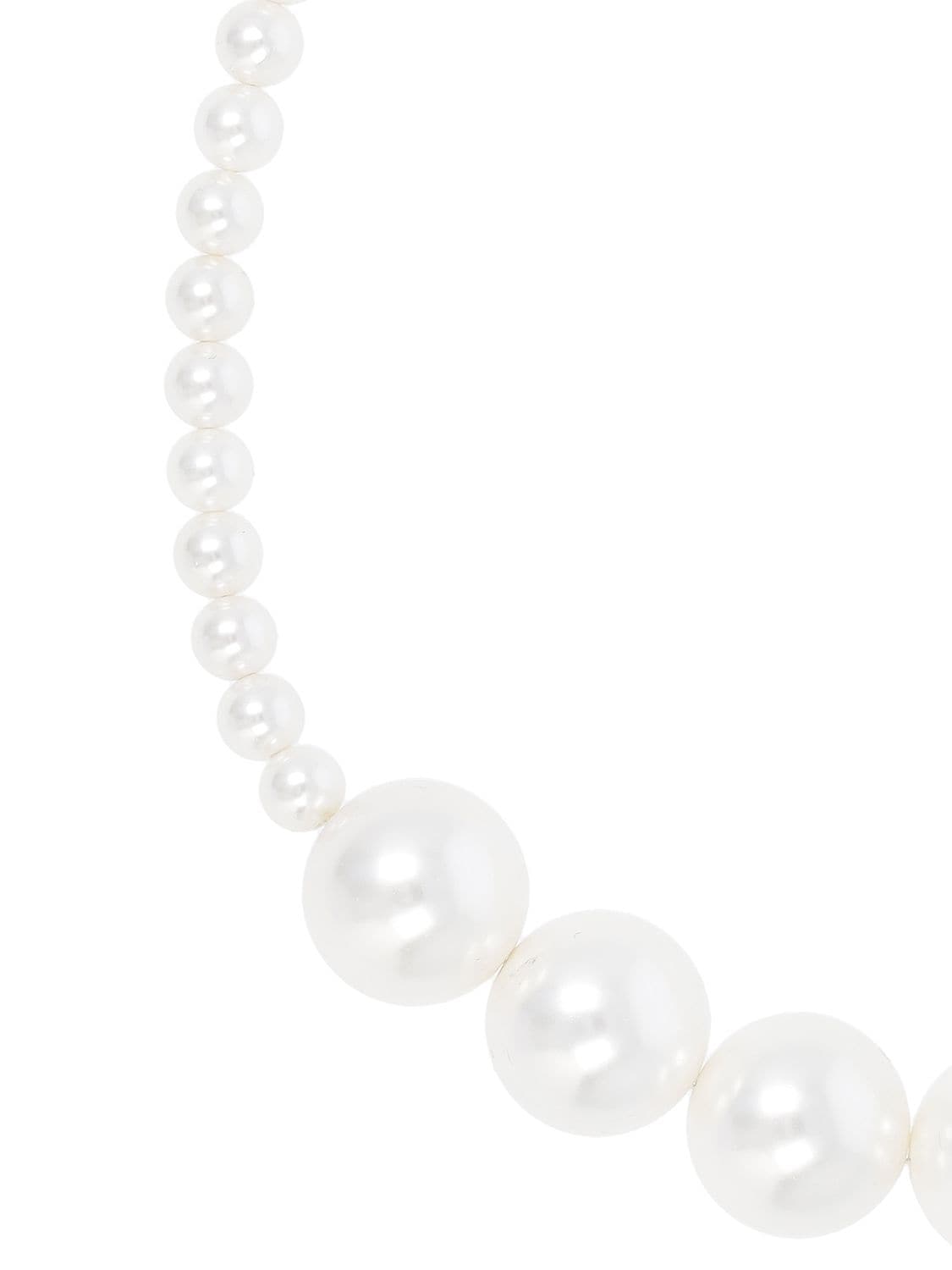 Shop Timeless Pearly Gradient Pearl Collar Necklace In 珍珠色