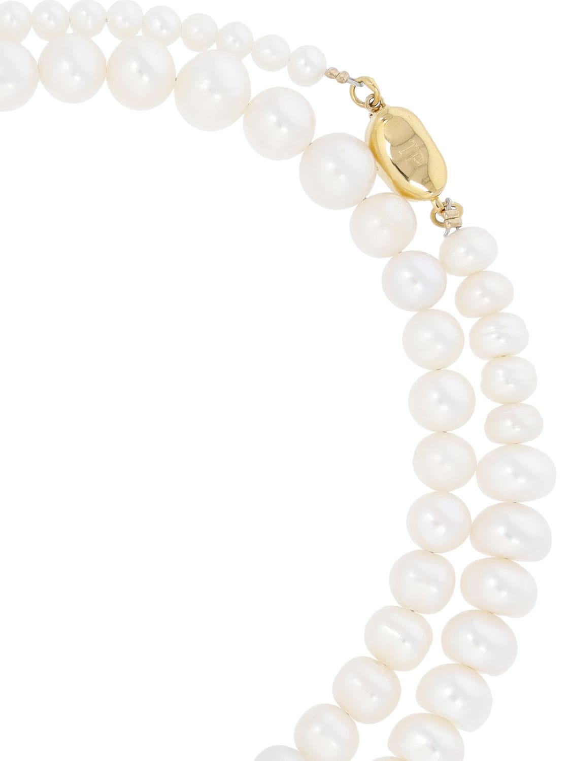 Shop Timeless Pearly Shell Charm Double Wrap Pearl Necklace In 珍珠色,金色