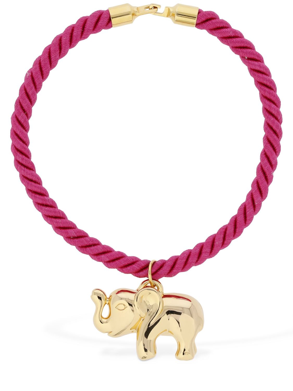 Image of Elephant Charm Cotton Wire Necklace