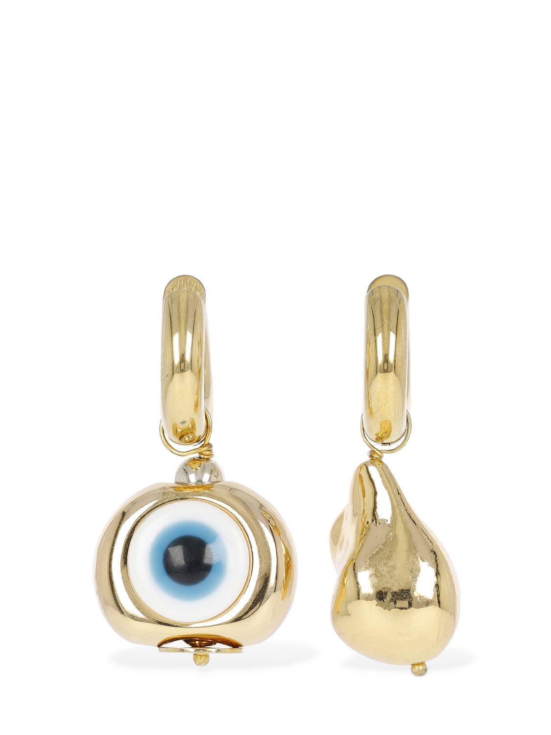 Timeless Pearly Eye & Drop Mismatched Earrings In 多色,金色