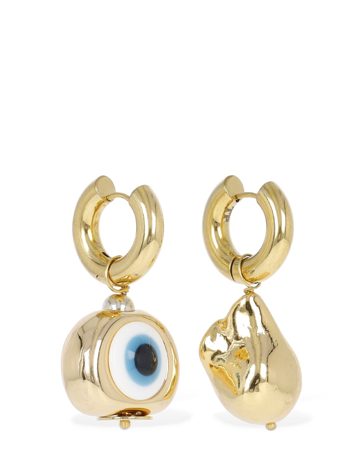 Shop Timeless Pearly Eye & Drop Mismatched Earrings In 多色,金色