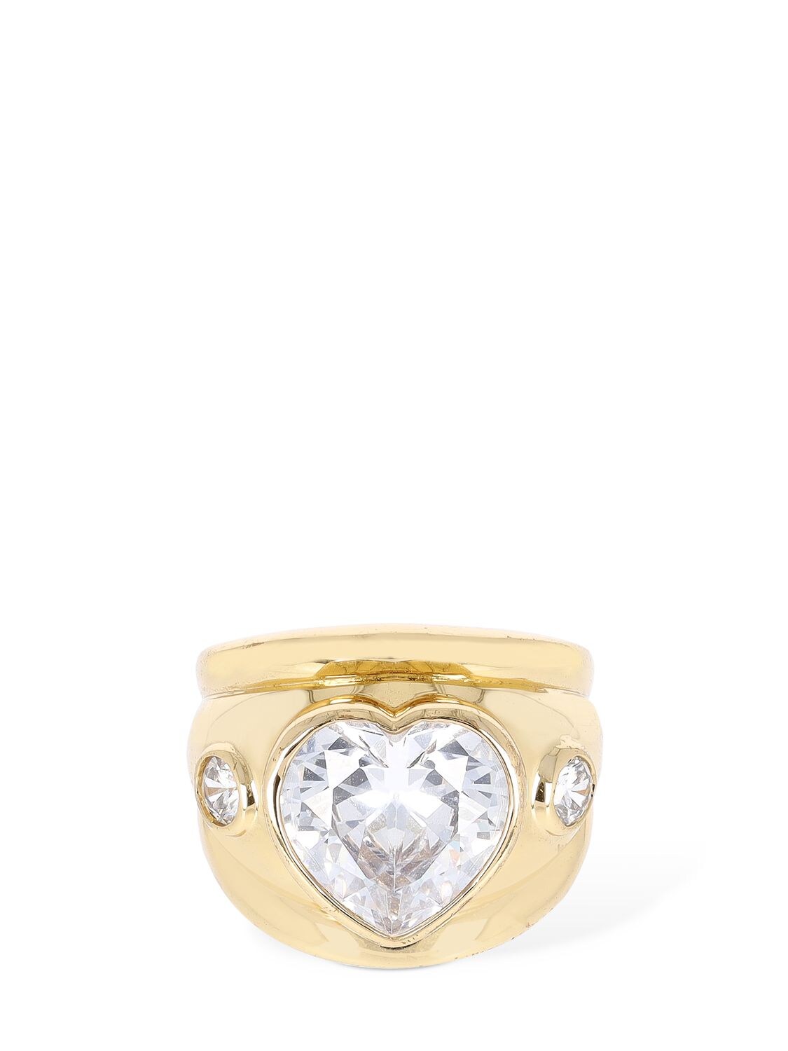 Image of Heart Crystal Thick Ring