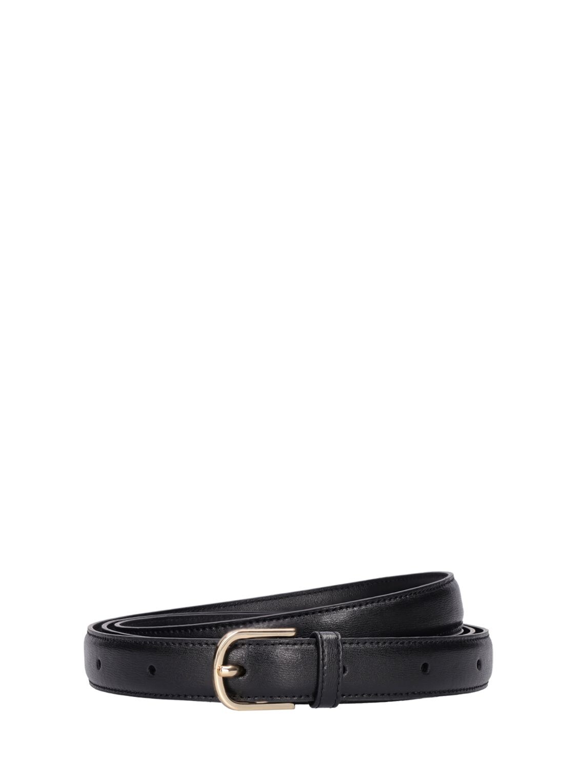 Totême Slim Leather Belt In Black