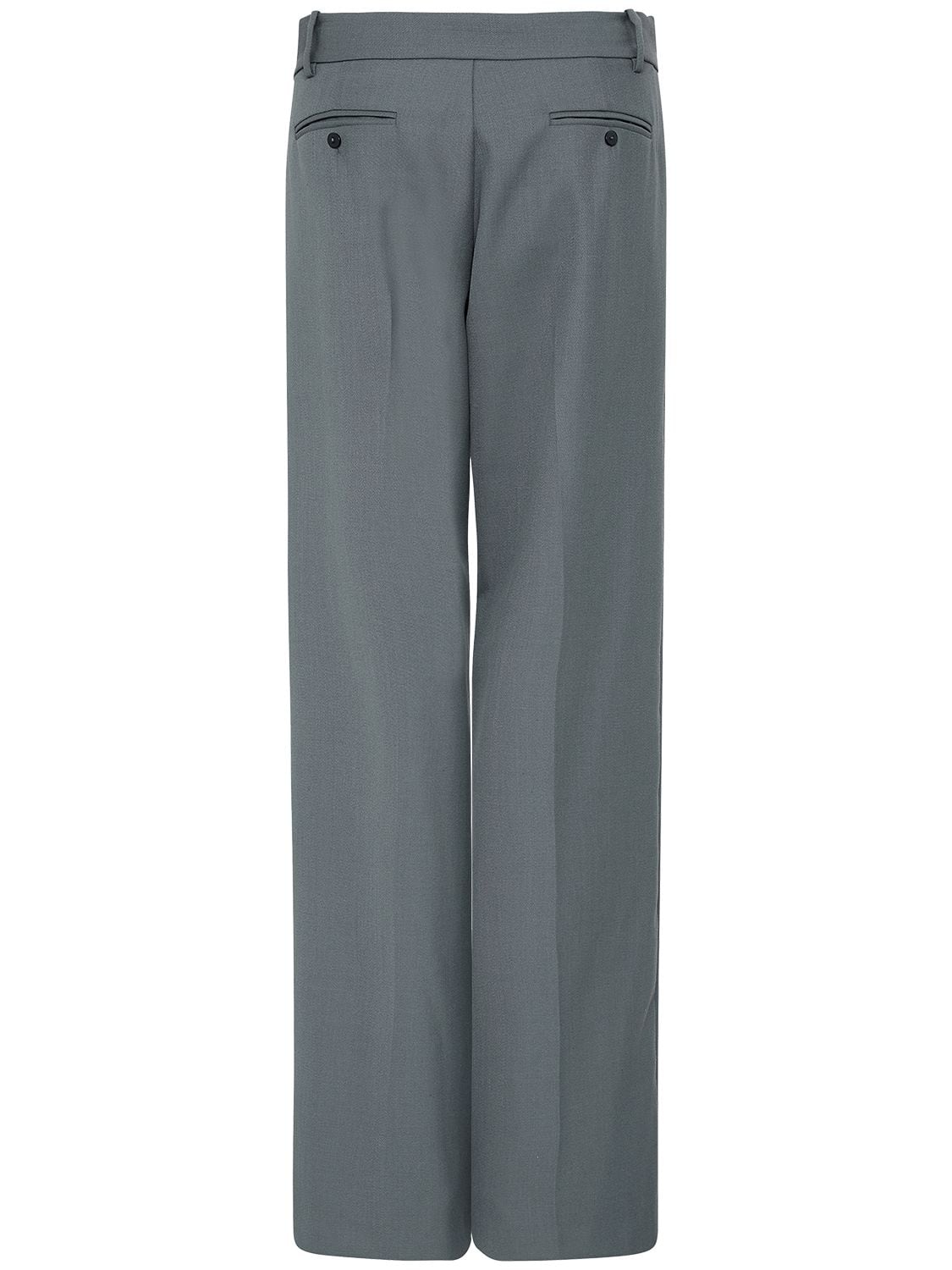 Shop St.agni Carter Wool Blend Straight Pants In Grey