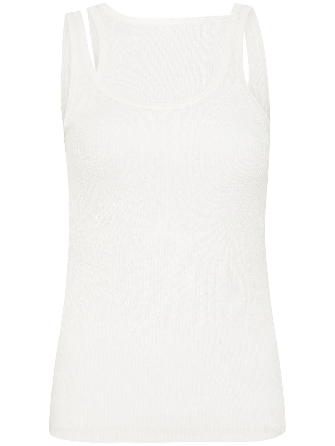 Image of Double-layer Tencel Knit Top