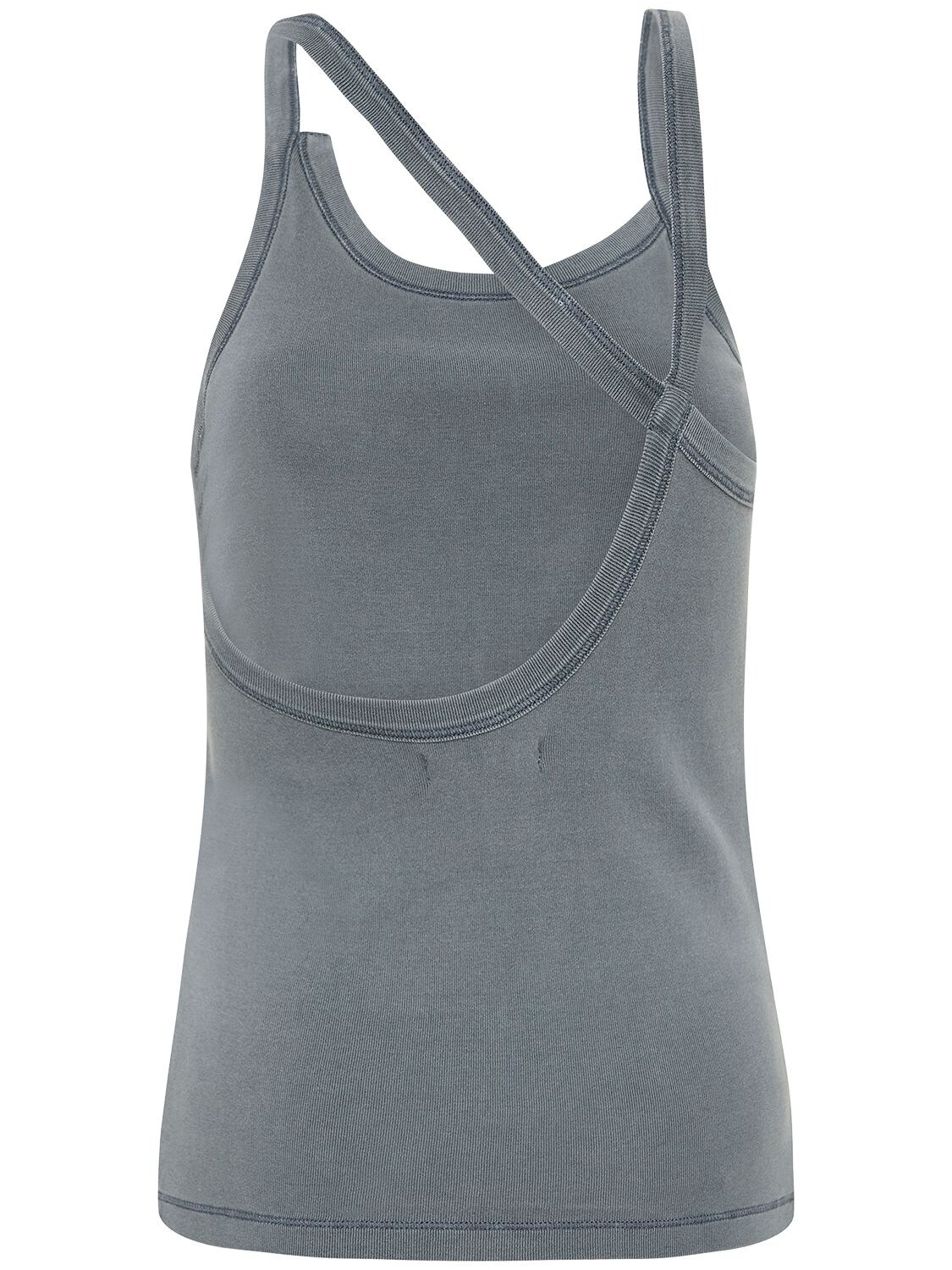 Shop St.agni Abstract Organic Cotton Tank Top In Grey