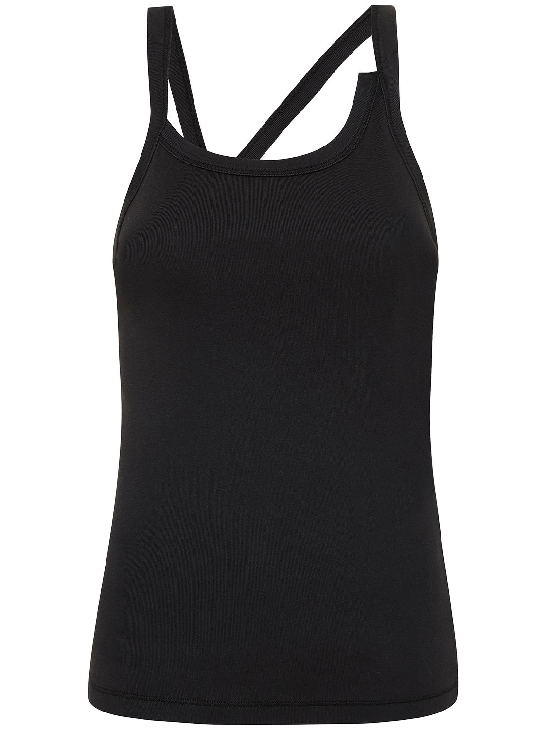 St.agni Abstract Organic Cotton Tank Top In Black